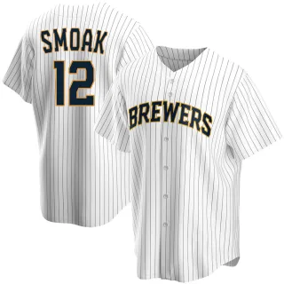 Authenticated Game Used Father's Day Jersey - #14 Justin Smoak (June 18,  2017). Smoak went 1-for-3 and was HBP